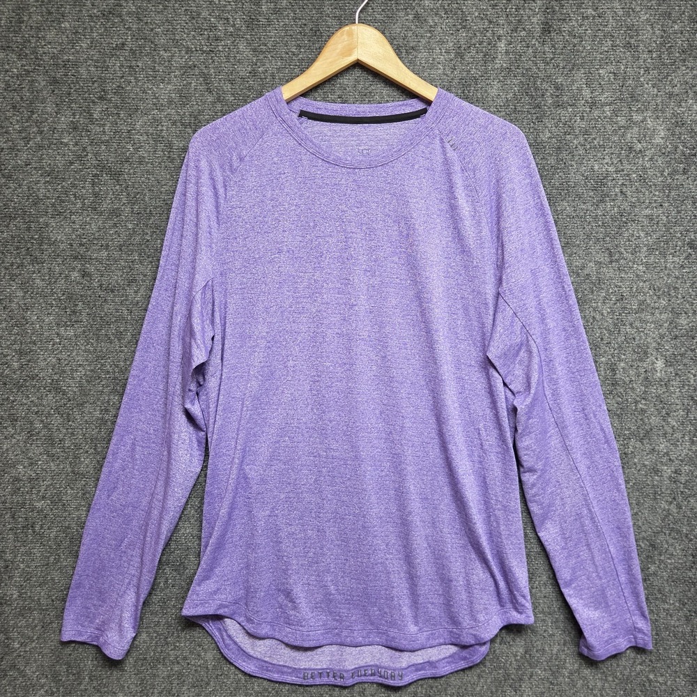Lululemon Drysense Shirt Mens Medium Purple Better Everyday Gym Performance Tee